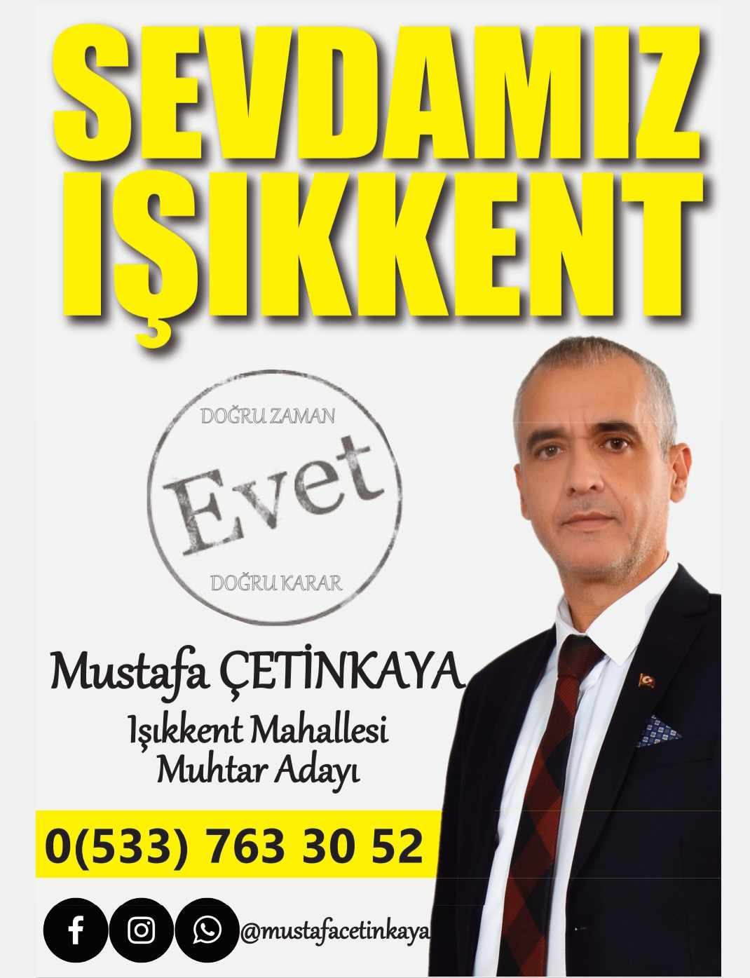 Mustafa Çetinkaya Muhtar Adaylığını Açıkladı Gazete32 Isparta