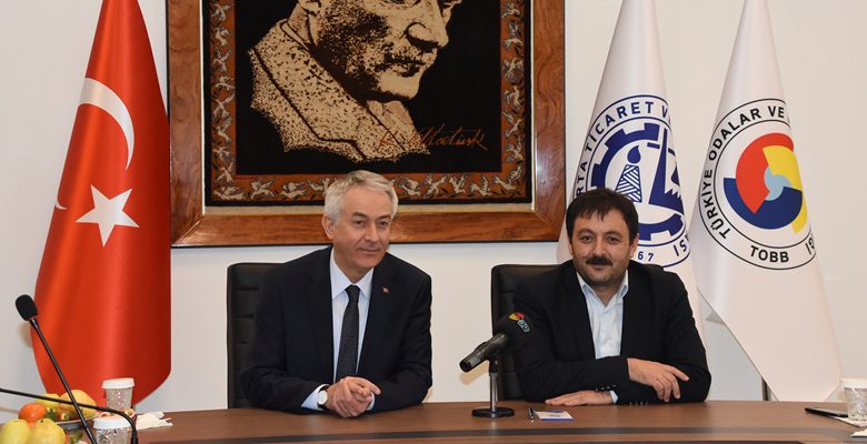 AK Parti Isparta İl Yönetimi’nin Ticaret ve Sanayi Odası ziyaretinde