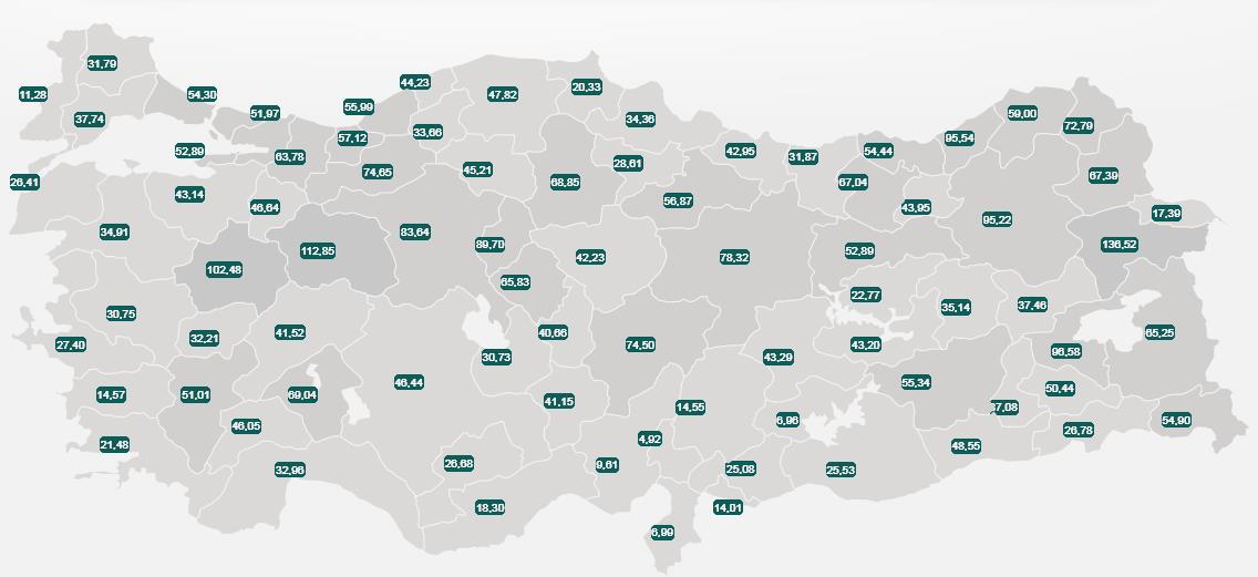 Sağlık Bakanlığı, illerin yeni vaka sayısını açıkladı. Açıklanan rakamlara göre